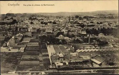Ak Charleville Mézières Ardennes, Vue prise du plateau de Berthaucourt