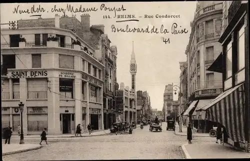 Ak Reims Marne, Rue Condorcet