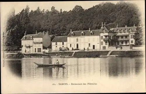 Ak Samois sur Seine Seine et Marne, Restaurant des Plateries