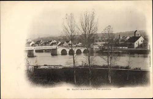 Ak Saint Mammès Seine et Marne, Vue generale