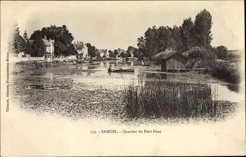 Ak Samois sur Seine Seine et Marne, Quartier du Petit Pont