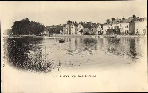 Ak Samois sur Seine Seine et Marne, Quartier du Bas Samois