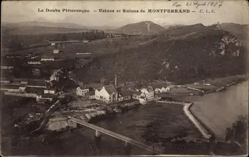 Ak Montferrand Gironde, Usines et Ruines