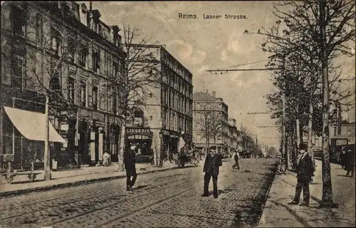 Ak Reims Marne, Laoner Straße