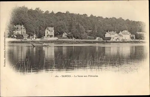 Ak Samois sur Seine Seine et Marne, La Seine aux Platreries