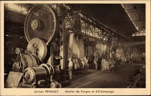 Ak Usines Renault, Atelier de Forges et d'Estampage