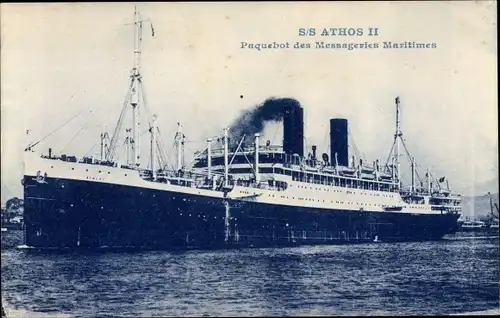 Ak S.S. Athos II, Paquebot des Messageries Maritimes