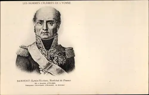 Künstler Ak Maréchal de France Louis Nicolas Davoust, Vainqueur d'Auerstaedt