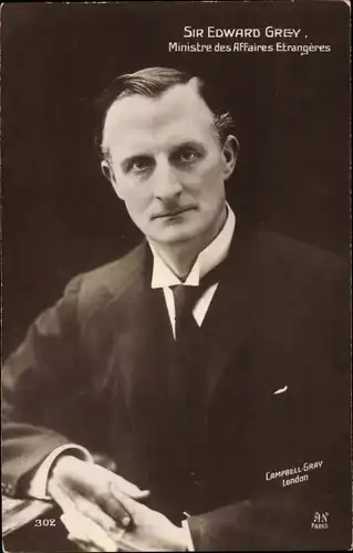 Ak Sir Edward Grey, Britischer Außenminister