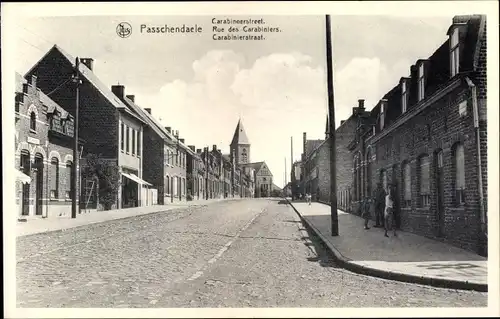 Ak Paschendaele Passendale Westflandern, Rue des Carabiniers