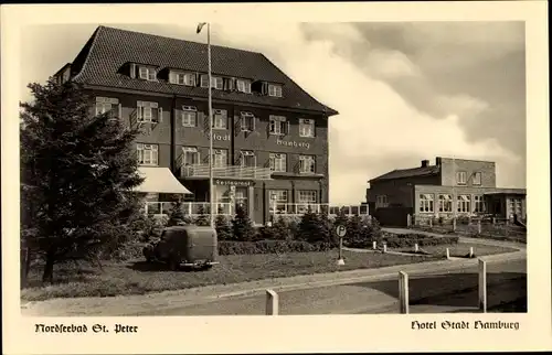 Ak Nordseebad Sankt Peter Ording, Hotel Stadt Hamburg