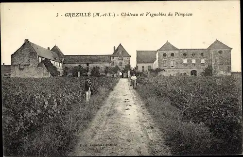 Ak Grezille Maine et Loire, Chateau et Vignobles du Pimpean