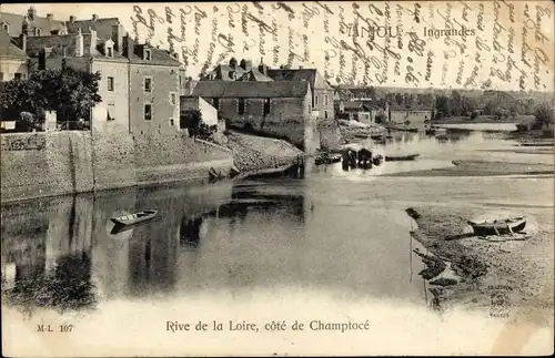 Ak Ingrandes Maine-et-Loire, Rive de la Loire, cote de Champtoce