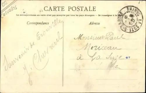 Ak Trouville Calvados, La Poste et la rue Victor Hugo