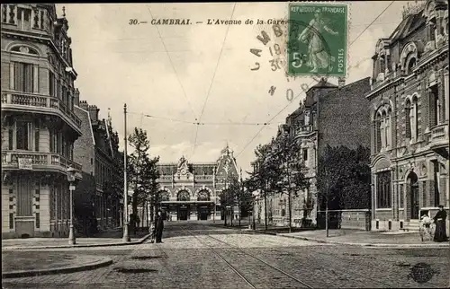 Ak Cambrai Nord, L'Avenue de la Gare