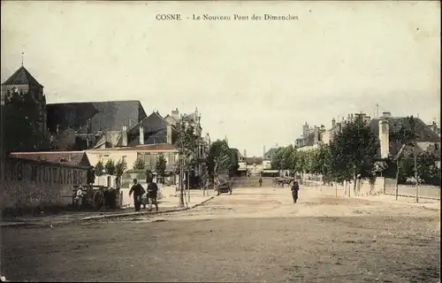 Ak Cosne Nièvre, Le Nouveau Pont des Dimanches