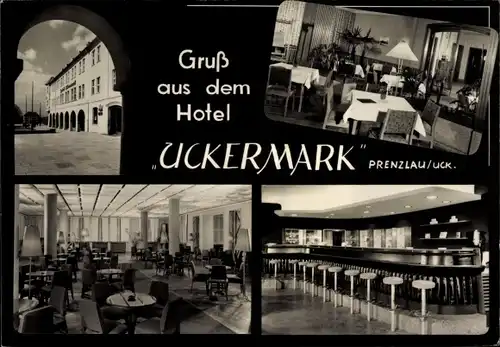 Ak Prenzlau in der Uckermark, Hotel Uckermark, Innenansicht