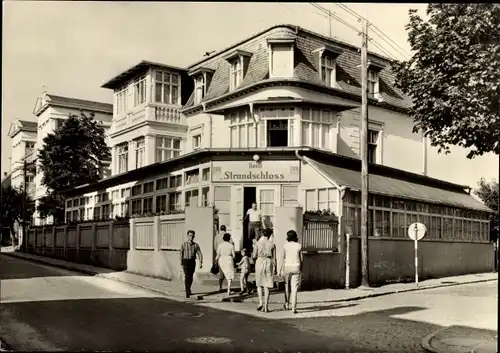 Ak Ostseebad Ahlbeck Heringsdorf auf Usedom, FDGB Erholungsheim Strandschloss