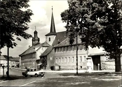 Ak Cölleda Kölleda in Thüringen, Am Rossplatz, Straßenpartie