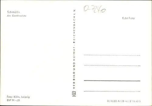 Ak Schmölln in Thüringen, Goetheplatz