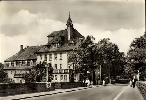 Ak Löbau in Sachsen, Krankenhaus, Brücke des Friedens