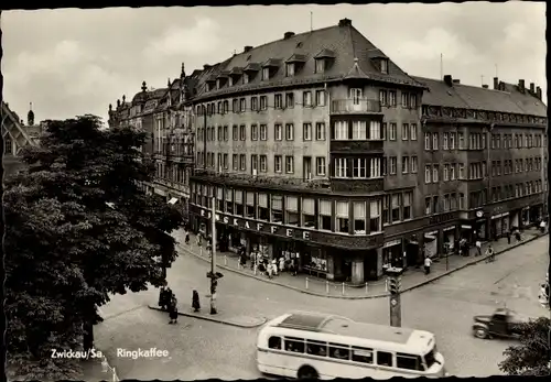 Ak Zwickau in Sachsen, Ringkaffee, Autobus