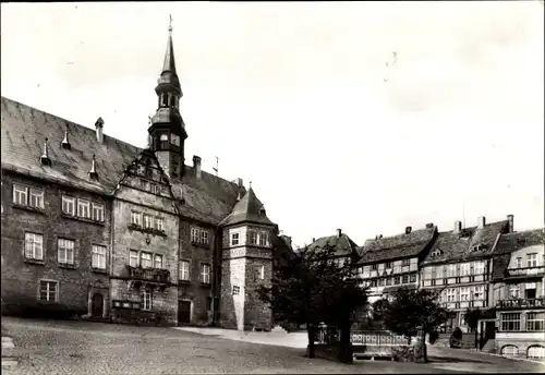 Ak Blankenburg am Harz, Markt mit Rathaus