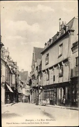 Ak Bourges Cher, La Rue Mirabeau