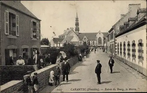 Ak Carantec Finistere, Entree du Bourg, La Mairie