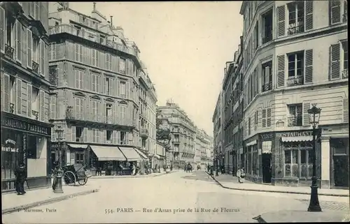 Ak Paris, Rue d'Assas, Rue de Fleurus
