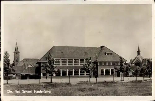 Ak Hardenberg Overijssel Niederlande, Chr. Net. School