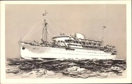 Ak Le Paquebot Marechal Joffre, Messageries Maritimes