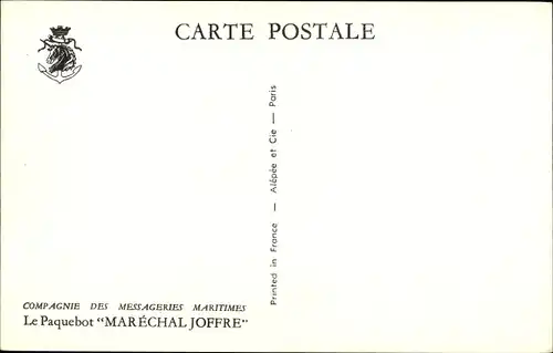 Ak Le Paquebot Marechal Joffre, Messageries Maritimes