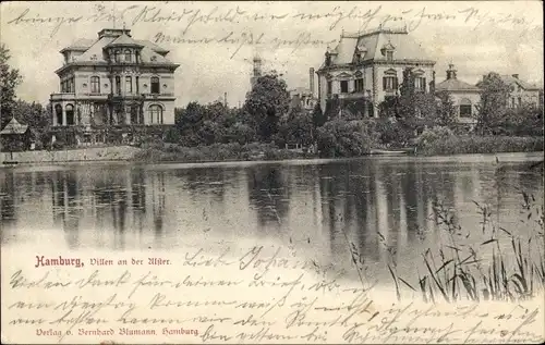 Ak Hamburg, Villen an der Alster