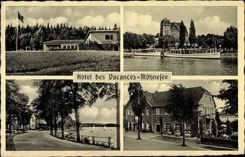 Ak Möhnesee in Nordrhein Westfalen, Hotel des Vacances, Seepartien