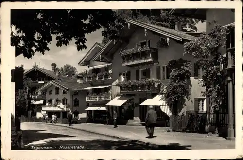 Ak Tegernsee in Oberbayern, Rosenstraße