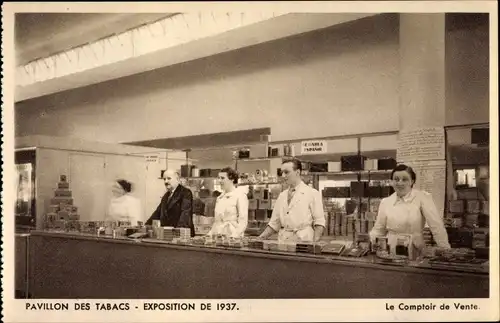 Ak Paris, Exposition de 1937, Pavilion des Tabacs, Le Comptoir de Vente