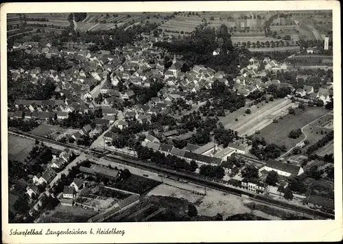 Ak Langenbrücken Bad Schönborn, Fliegeraufnahme