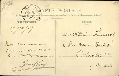 Ak Sainte Gemmes d'Andigné Maine et Loire, Vue du Vieux Pont