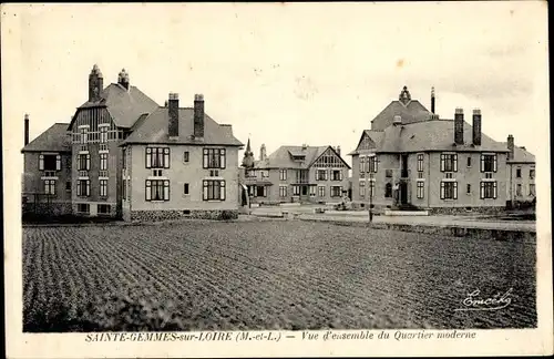 Ak Sainte Gemmes Maine et Loire, Vue d'ensemble du Quartier moderne