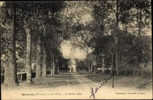 Ak Sermaise Maine et Loire, La Porte, La Vieille Allee