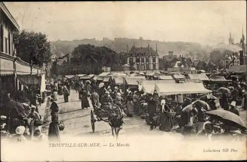 Ak Trouville sur Mer Calvados, Le Marche
