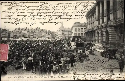 Ak Cambrai Nord, La Place d'Armes a l'Heure de Marche