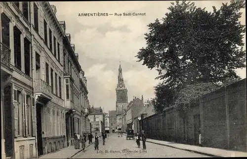 Ak Armentieres Nord, Rue Sadi Carnot