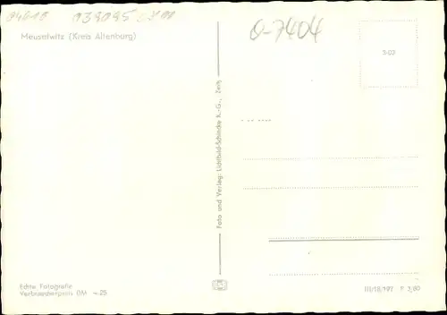 Ak Meuselwitz in Thüringen, Klubhaus John Schehr