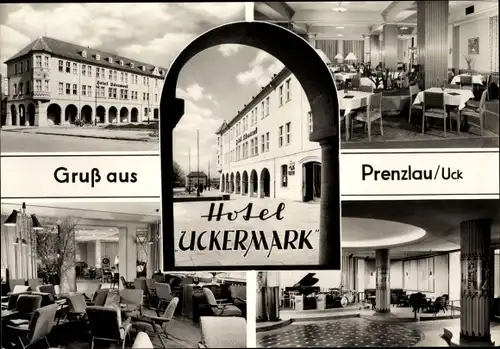 Ak Prenzlau in der Uckermark, Hotel Uckermark, Innenansicht