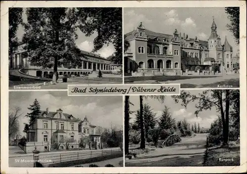 Ak Bad Schmiedeberg in der Dübener Heide, Kurhaus, Kurpark, Eisenmoorbad, Moorsanatorium