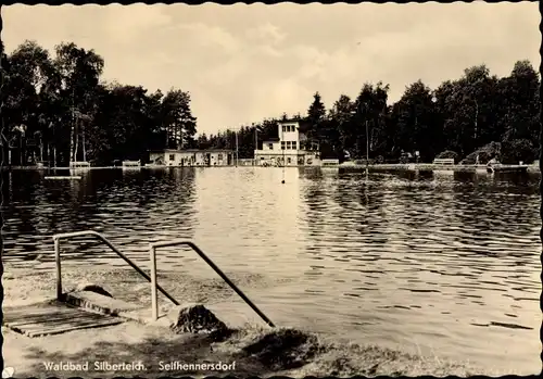 Ak Seifhennersdorf in Sachsen, Waldbad Silberteich