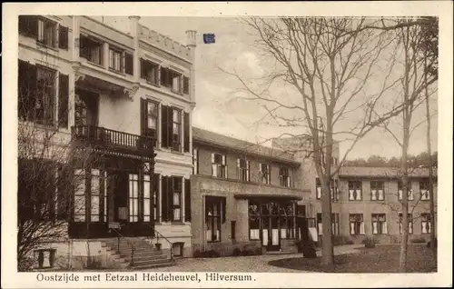 Ak Hilversum Nordholland, Oostzijde met Eetzaal Heideheuvel