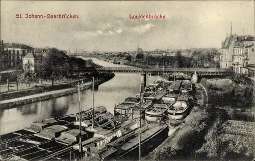 Ak St Johann Saarbrücken im Saarland, Louisenbrücke